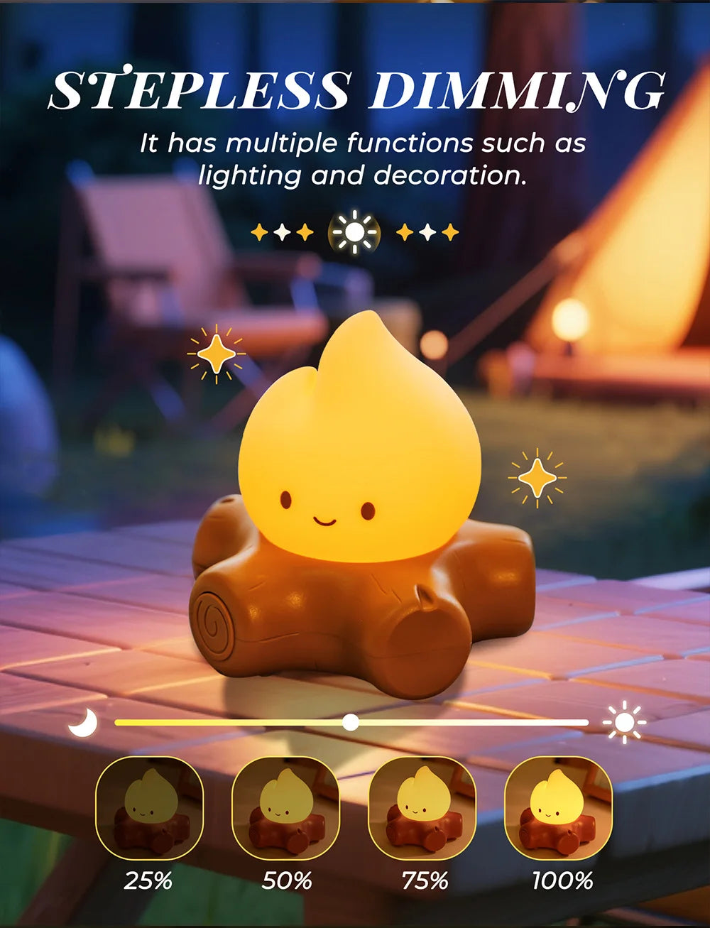Campfire Night Light