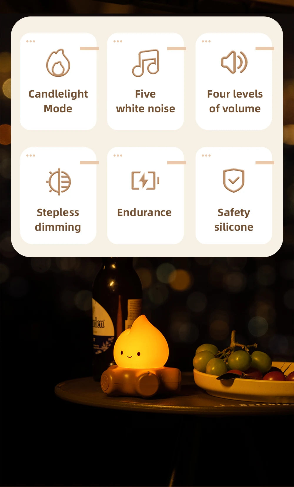 Campfire Night Light